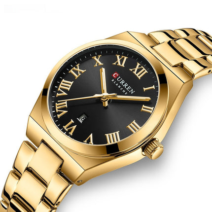 Women's Fashion Calendar Women's Watch Casual Steel Belt