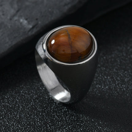 Stainless Steel Ring Casting Oval Natural