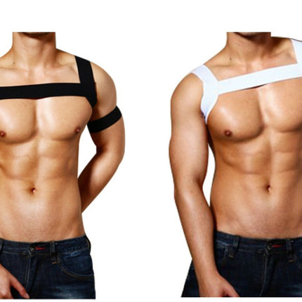 Foreign trade men's sexy suit men's performance bandages sexy elastic bandage short shirt sexy lingerie men