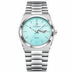 Silver shell light blue face
