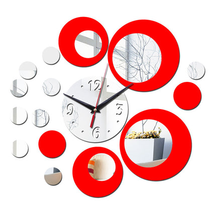 3D Acrylic Digital Mirror Wall Sticker Wall Clock