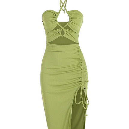 Women's Sleeveless Dress Sex Midi Halter Dresses Criss Cross Cami Womens Dresses Dress For Party