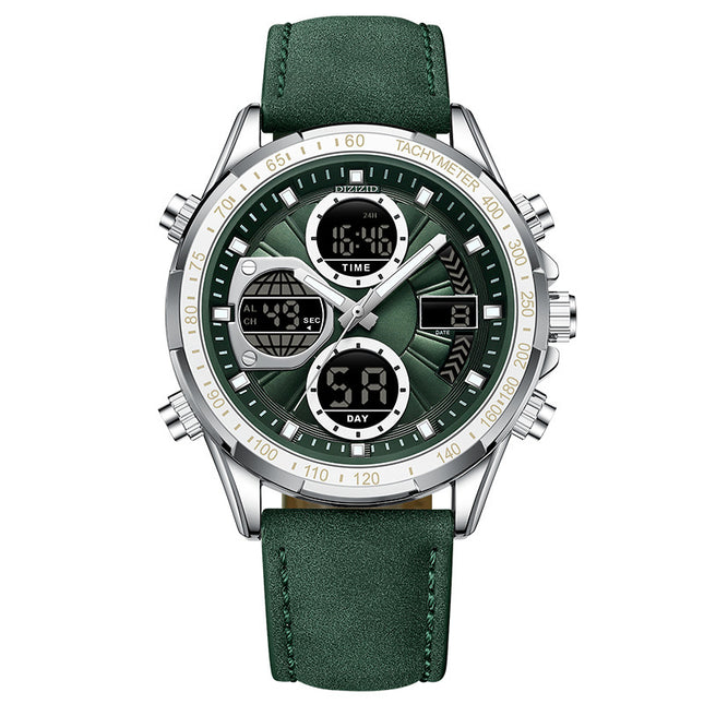 Alloy Leather Men's Business Watch Luminous Waterproof