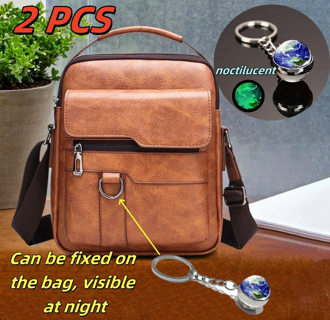 Retro Style Vertical Sloping Backpack, Fashionable Brown Single Shoulder Backpack, Multiple Compartments, Adjustable Shoulder Strap, Business Casual, Durable Cloth Bag Small Sloping Backpack, Glowing