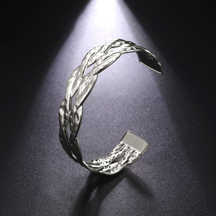 Fashion Double Twist Open Luxury With Fashion Bracelet