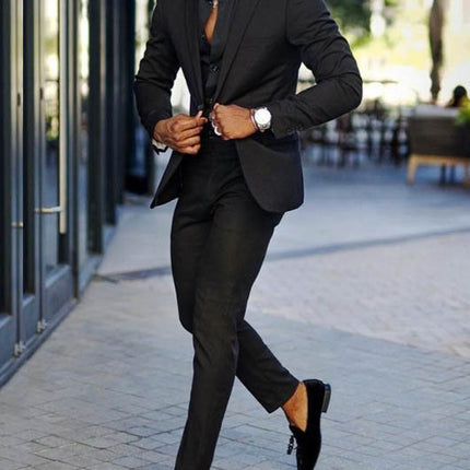 Two-piece Digital Printing Suit With Two Buttons Suit