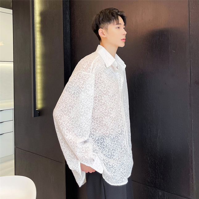 Loose And Lazy Shirt Transparent For Men