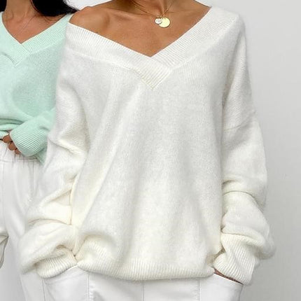 Soft Cashmere Sweater Women Casual LoosePullovers Tops
