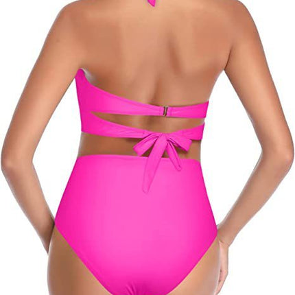 Split Bow Bikini Seaside Vacation Swimwear