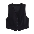 Women's Waistcoat Vest Linen Blended Casual Shorts Suit Women