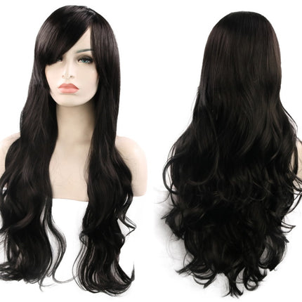 Anime cos wig color 80cm long curly cosplay role playing