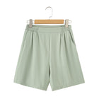 French Lapel Short Sleeve Shirt Outfit Loose Shorts Two-piece Set