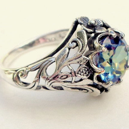 Vintage alloy set topaz jewelry