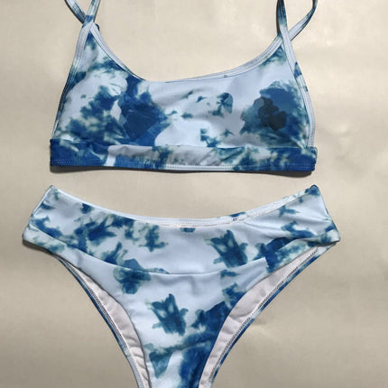 Split ladies bikini swimsuit
