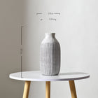 Dried Flower Vase Ceramic Vertical Pattern Ornaments