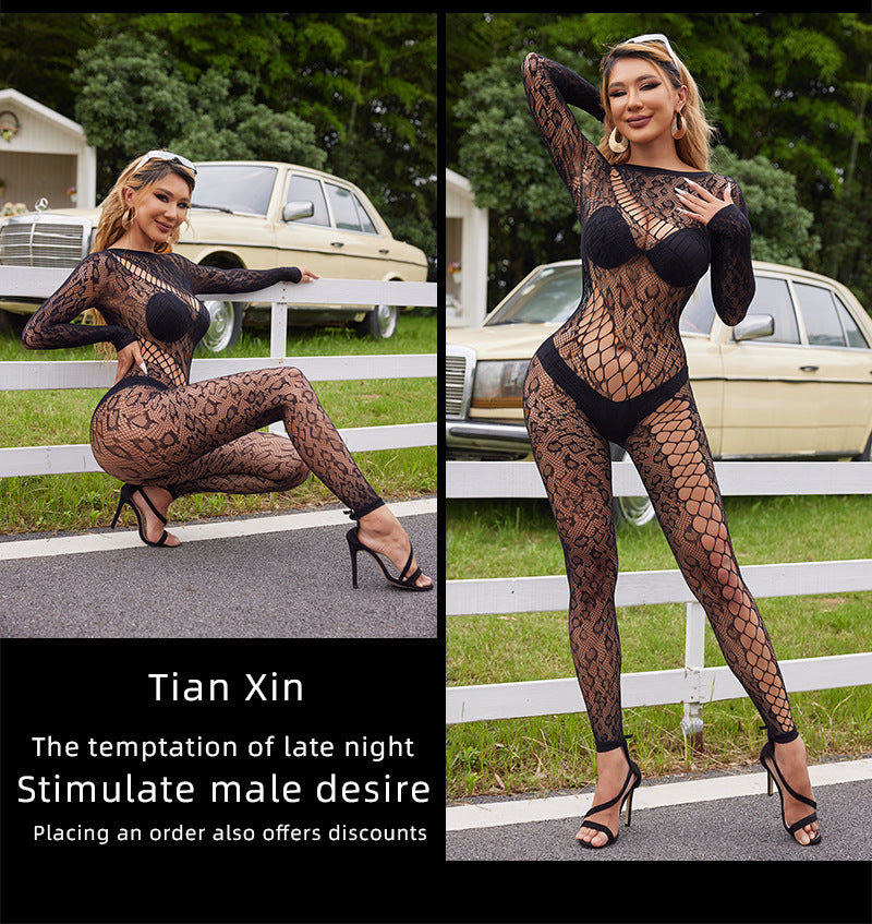 Hollow Temptation Jumpsuit Plus Size