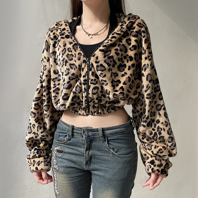New All-matching Hooded Zip Cardigan Tops Women