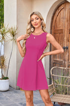 Sleeveless Crew Neck Club Party Mini Dress