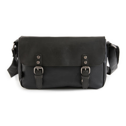 Korean Men's PU Leather Retro Flip Literary Shoulder Bag