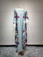 Muslim Robe Affordable Luxury Fashion Rhinestone Positioning Printing Arabic Ladies Dress