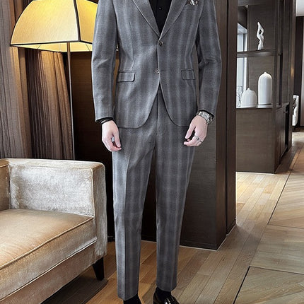 Leisure Suits For Men Business Formal Wear Two-piece Set