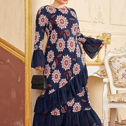 Plus Size Irregular Hem Dress