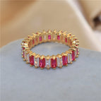 Gold plated red white
