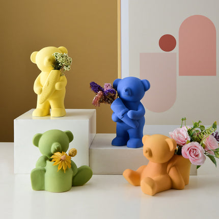 Creative Ceramic Small Vase Decoration Light Luxury Violent Bear TV Cabinet Decoration