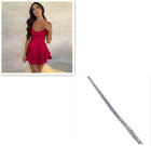 Sexy Suspender Skirt For Women Elegant Slim Strap Satin Backless Lace Up A-Line Short Dress Lady