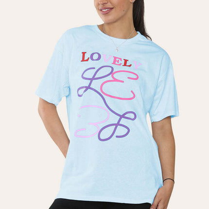 Ladies Lovely Printed Short Sleeve T-Shirt Top