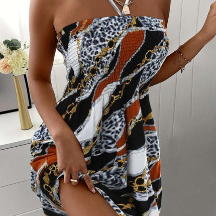 Summer Fashion Sleeveless Halter Dress Women
