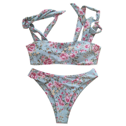 Printed sexy European and American bikini