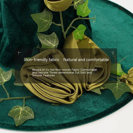Halloween Green Cosplay Wizard Hat