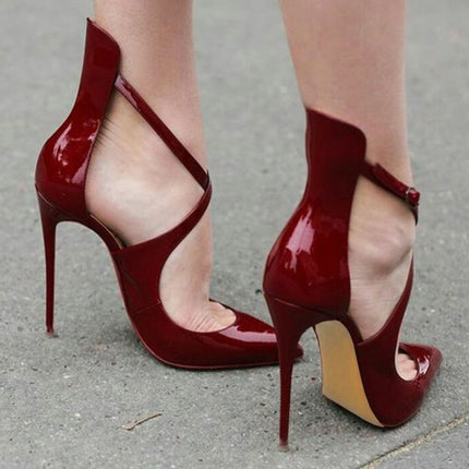 Women's Shoes Cross Strap Stiletto Heel
