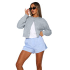 Comfort And Casual Solid Color Woolen Cardigan Short Coat Top Sweater