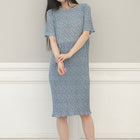 Comfortable Nightdress Women's Short Sleeve Floral Slimming Dress