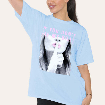 Ladies Printed Short Sleeve T-Shirt Top