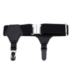Popular high-end sexy tide men and women gentleman white-collar dress double head duckbill buckle hoist buckle garter socks