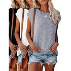 3-Packs Cap Sleeve Tops For Women Summer Top Basic Tee Shirts Casual Tank Loose Fit 2025 Fashion