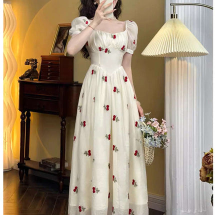 Summer Seaside Vacation French Dress Women