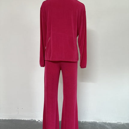 Wide Leg Pants Casual Set