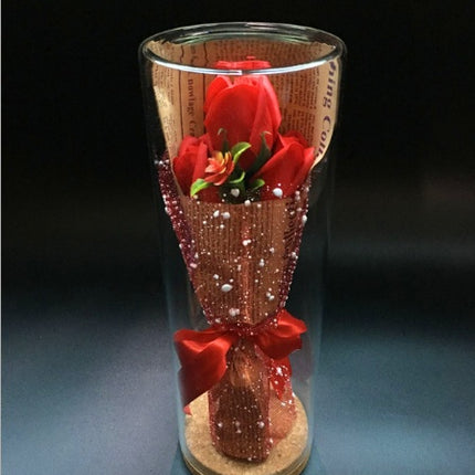 Permanent Flower Cylinder Cork Glass Vase Wish Dry Flower Diy Vase Desktop Decoration
