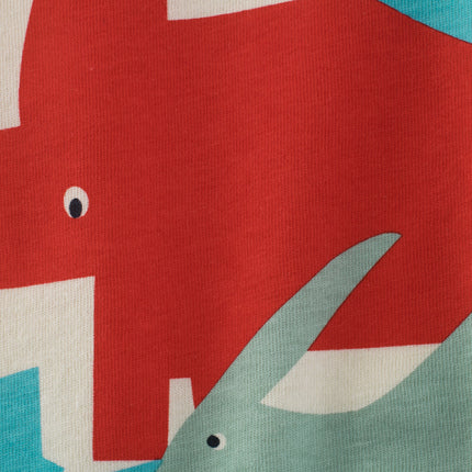 Boys Short Sleeve T-Shirt Kids Clothing Dinosaur Cartoon