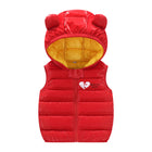 Children Warm Down Vest Autumn Baby Boys Girls Sleeveless Waistcoat Kids Outerwear Vests Children Hooded Jackets