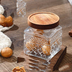 Square 600ml wood lid