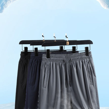 Ice Silk Shorts Men's Thin Loose Oversized Track Pants