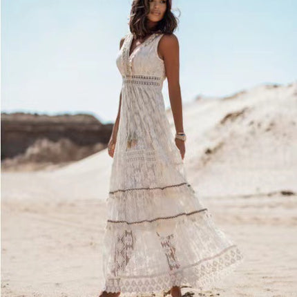 Lace Panel Waist Cut Out Dress