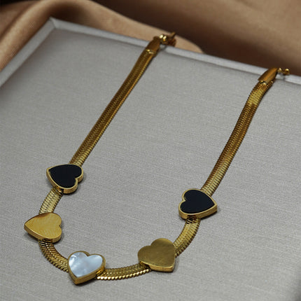 Lxalry 18K Gold Plated Heart Mirror Jewelry Set  Hypoallergenic Skin Safe Necklace   Bracelet For Daily Gifting Never Fade Adjustable Luxury With Precision Inlay Craftsmanship