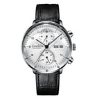 White and black leather