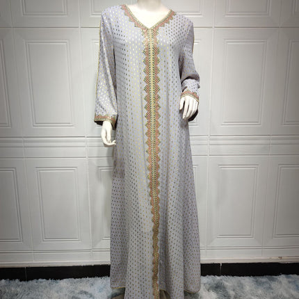 Summer Bronzing Muslim Dubai Gown